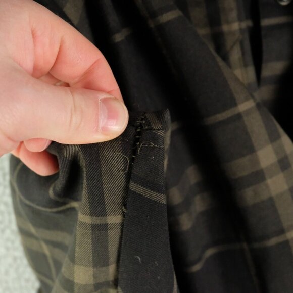 Flylow Shirt Mens Extra Large Green Plaid Pearl Snap Long Sleeve Outdoor - Picture 9 of 10